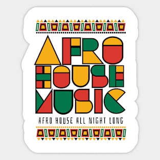 AFRO HOUSE  - Cultured Font (Black) Sticker